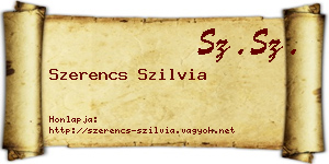 Szerencs Szilvia névjegykártya